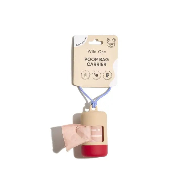 Retro Poop Bag Carrier - Tan
