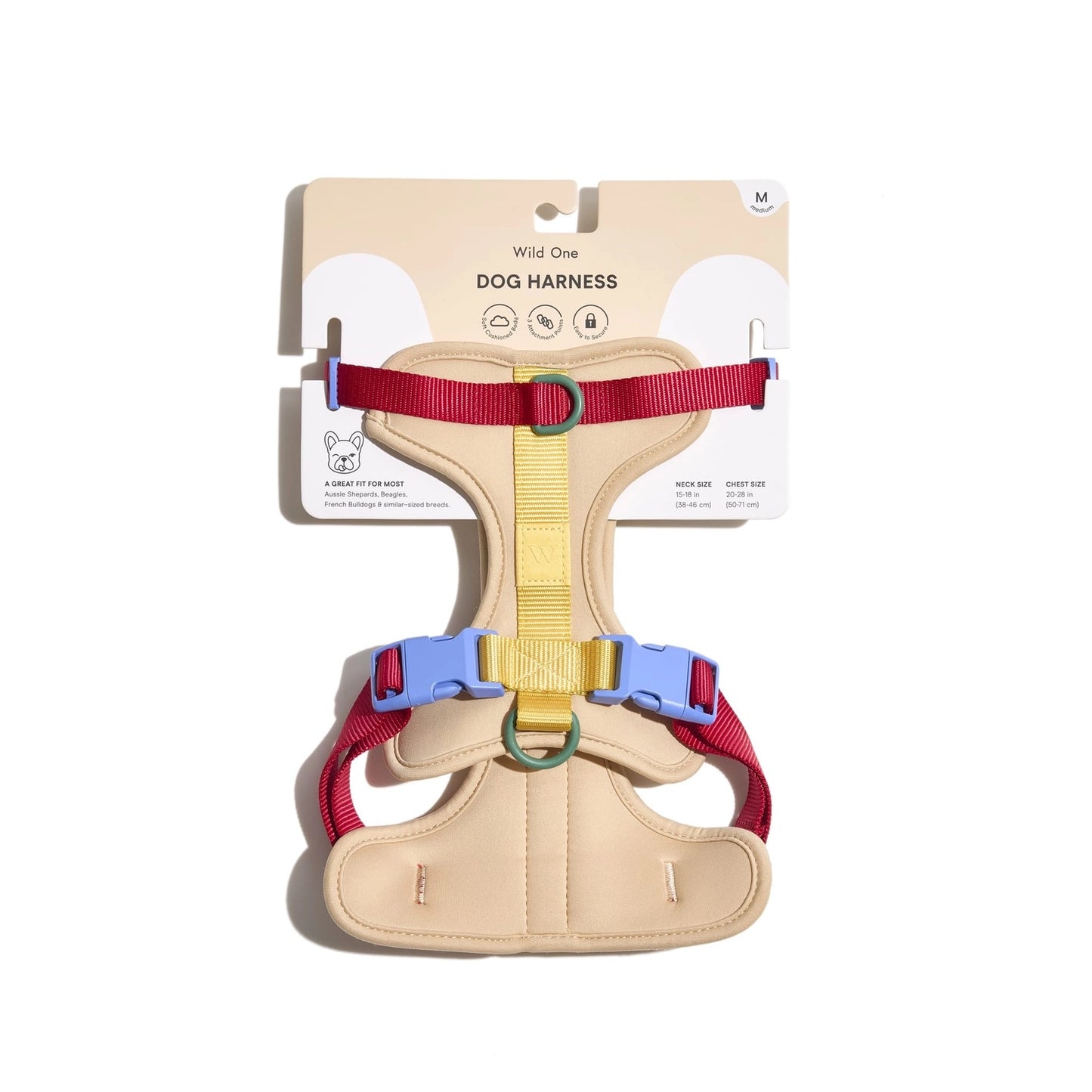 Body Fit Dog Harness – Tan / Colourblock