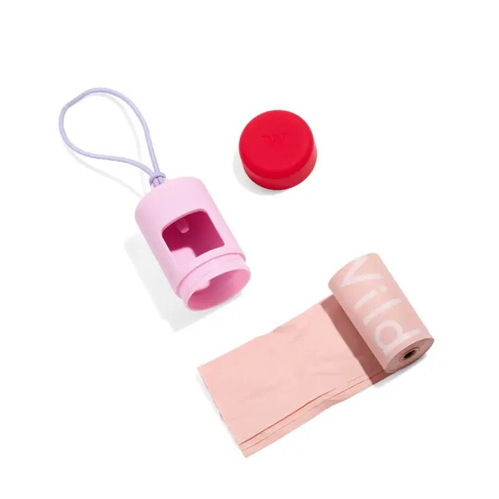 Retro Poop Bag Carrier - Bubblegum